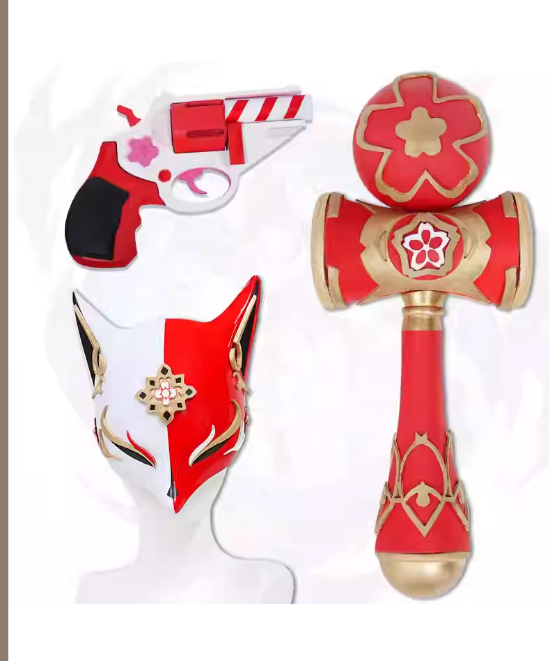 Honkai: Star Rail Sparkle Cosplay Props Set: Kendama, Mask & Toy Gun