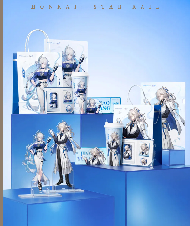 Official HSR x ChaPanda Collab: Jing Yuan & Yao Guang Badge & Acrylic Stand