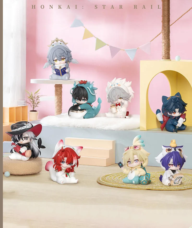 [Official Merch] HSR Chibi Trading Figures Blind Box - Boys Dormitory Series