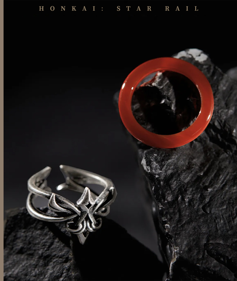 313-[Copy][Official Merch] HSR Aventurine Impression Ring Set