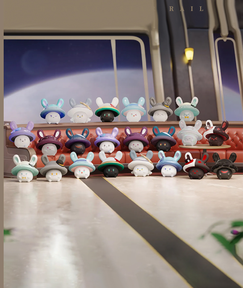 466-[Copy][Official Merch] Honkai: Star Rail Bunny Mushroom & Mushroom Bunny Series Plush Scrunchie