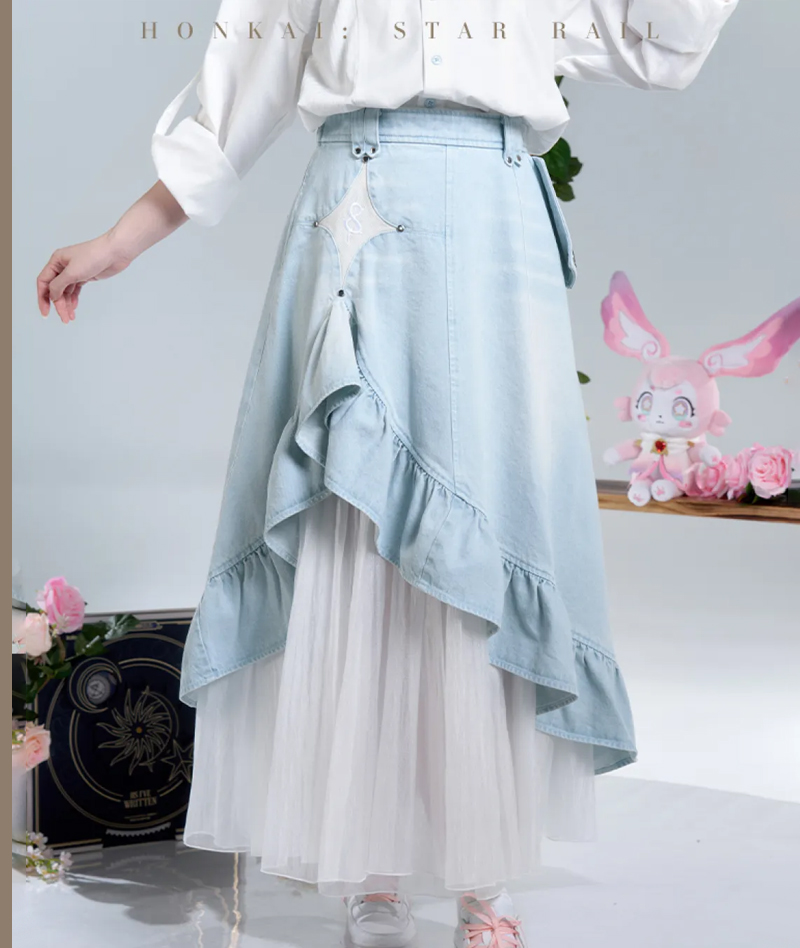 [Official Merch] Honkai: Star Rail Cyrene Impression Denim Skirt