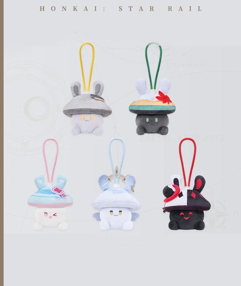 [Official Merch] Honkai: Star Rail Bunny Mushroom & Mushroom Bunny Series Plush Earphone Pouch