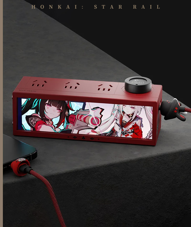 [Official Merch] Honkai: Star Rail Sparxie & Sparkle Series 36W GaN Lighted Power Strip