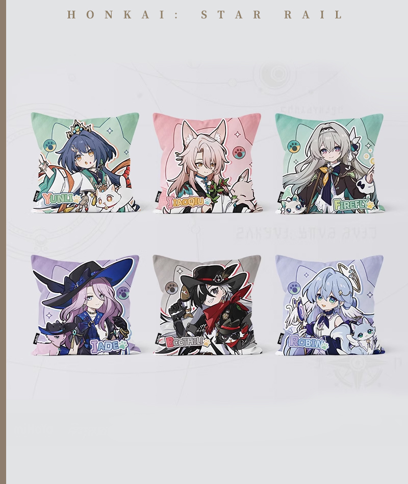 [Official Merch] HSR Chibi Cat Series Throw Pillow