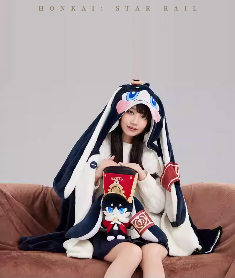 [Official Merch] HSR Pom-Pom Plush Shawl Blanket