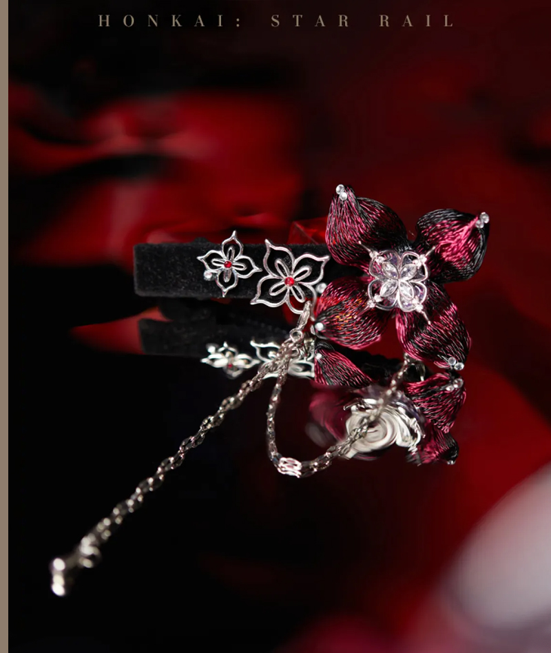 [Official Merch] HSR Evernight Impression Hair Clip & Brooch Set