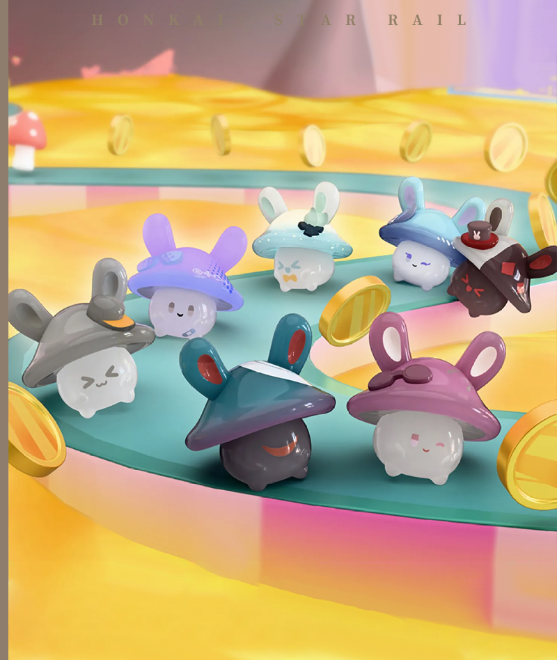 466-[Copy][Official Merch] Honkai: Star Rail Bunny Mushroom & Mushroom Bunny Series Plush Scrunchie