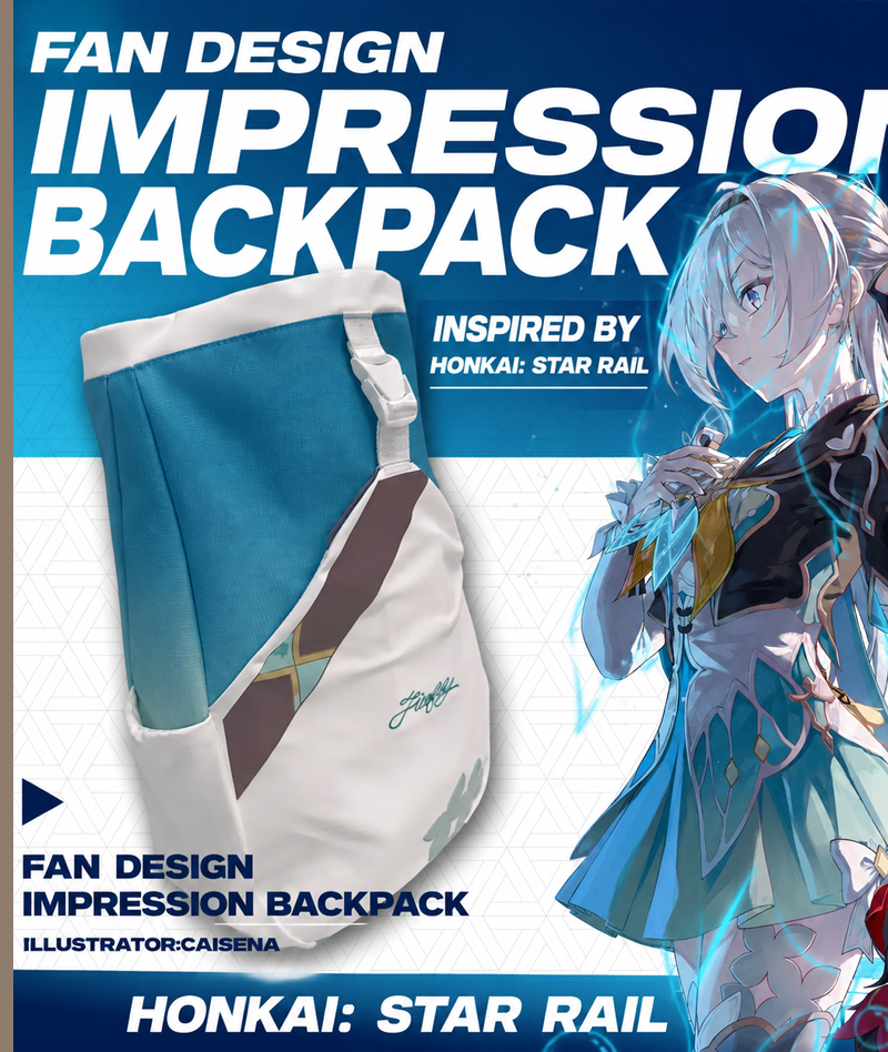 Honkai: Star Rail Firefly & Silver Wolf Impression Sling Backpack