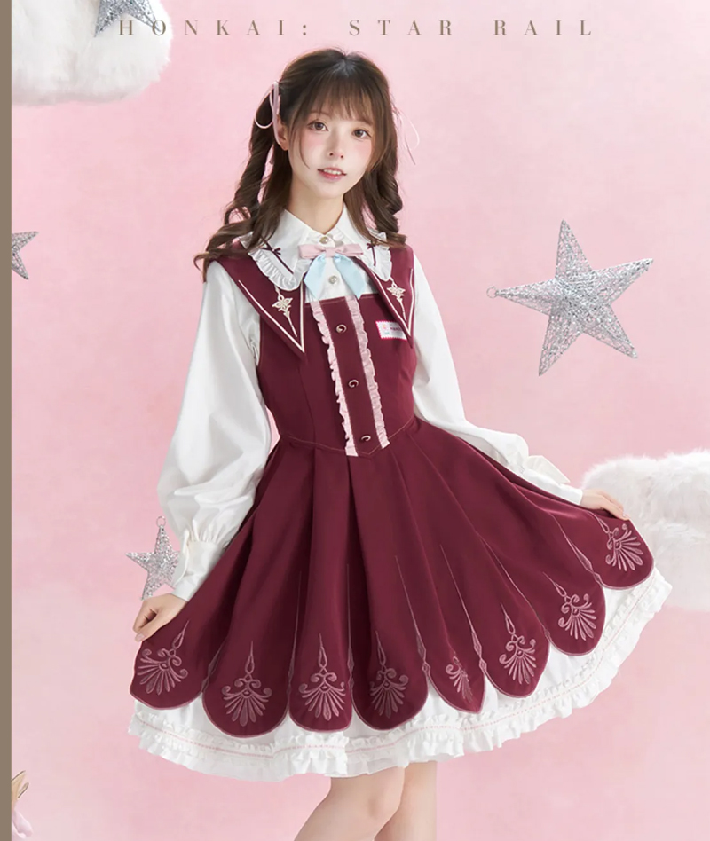 [Official Merch] Honkai Star Rail Hyacine Impression Suspender skirt