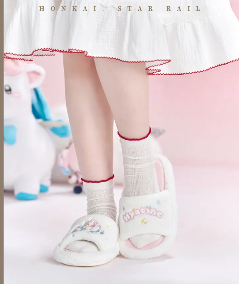 [Official Merch] Honkai Star Rail Hyacine Impression Plush Slippers