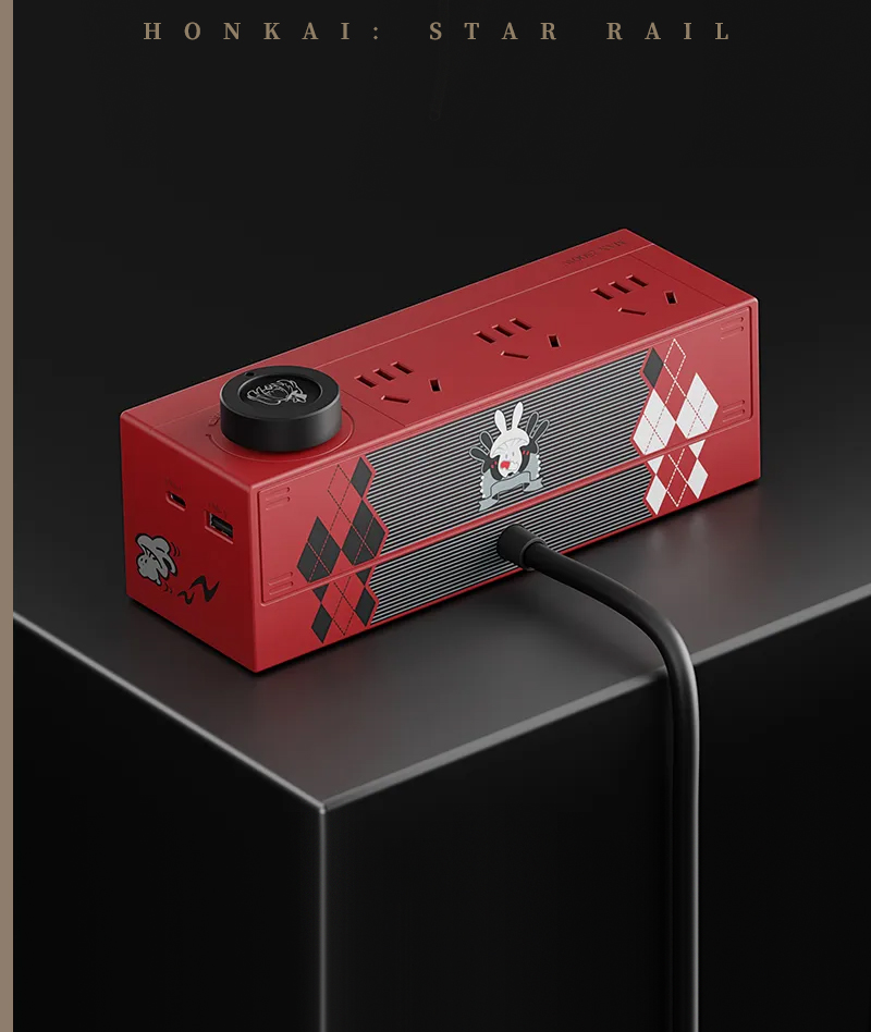 [Official Merch] Honkai: Star Rail Sparxie & Sparkle Series 36W GaN Lighted Power Strip