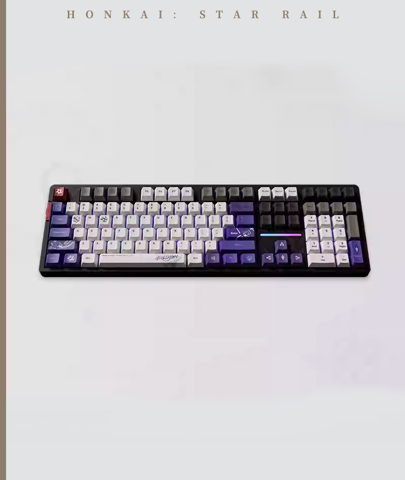 [Copy][Official Merch] HSR Acheron RGB Mechanical Keyboard