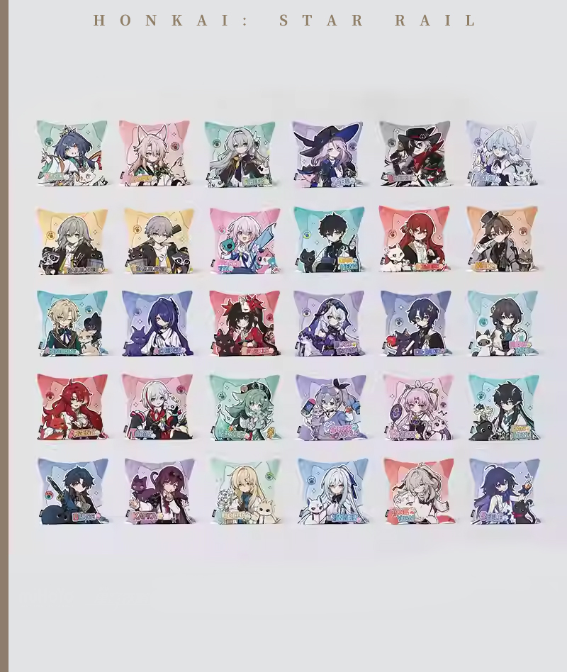 [Official Merch] HSR Chibi Cat Series Throw Pillow