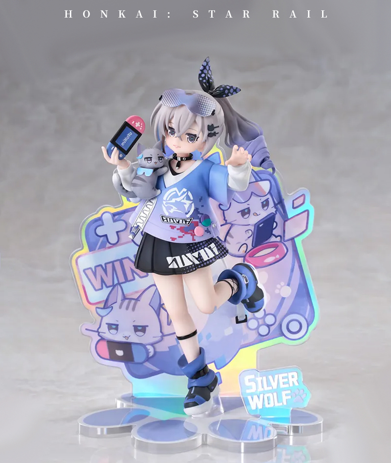 Silver Wolf Official Honkai: Star Rail Chibi Cat Series Scale