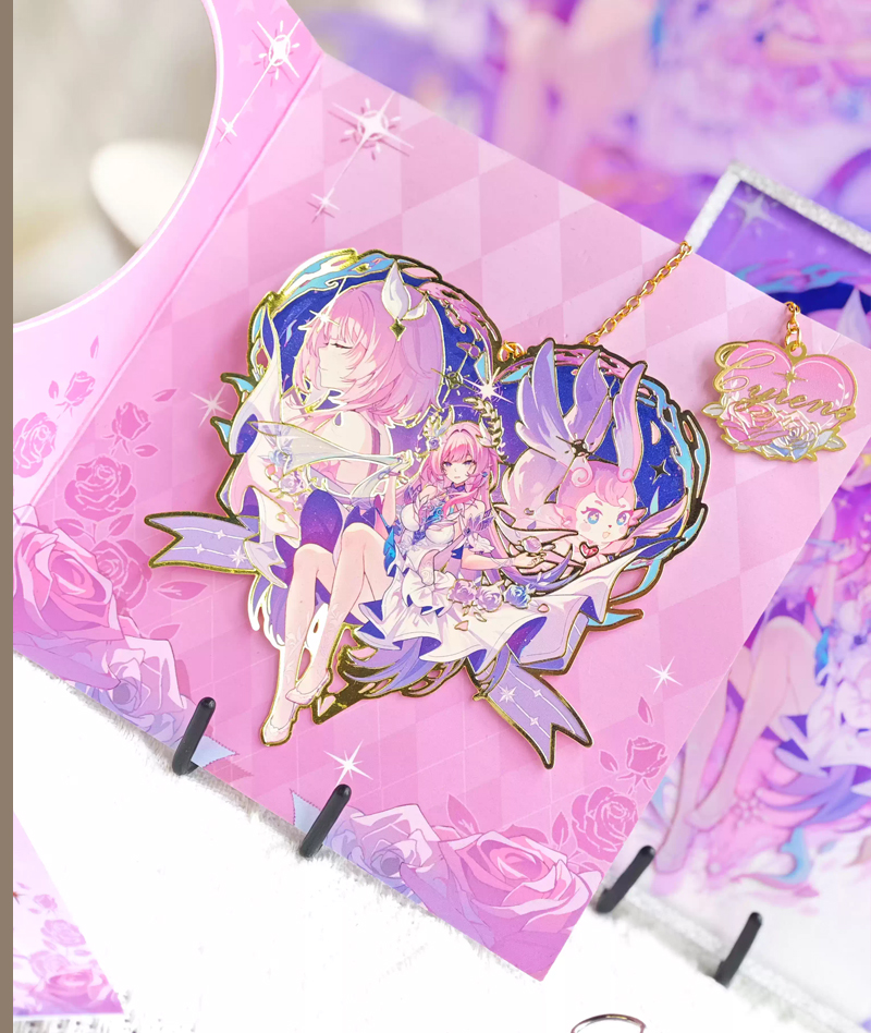 HSR Cyrene Collection: Love Badge, Stand & Metal Bookmark