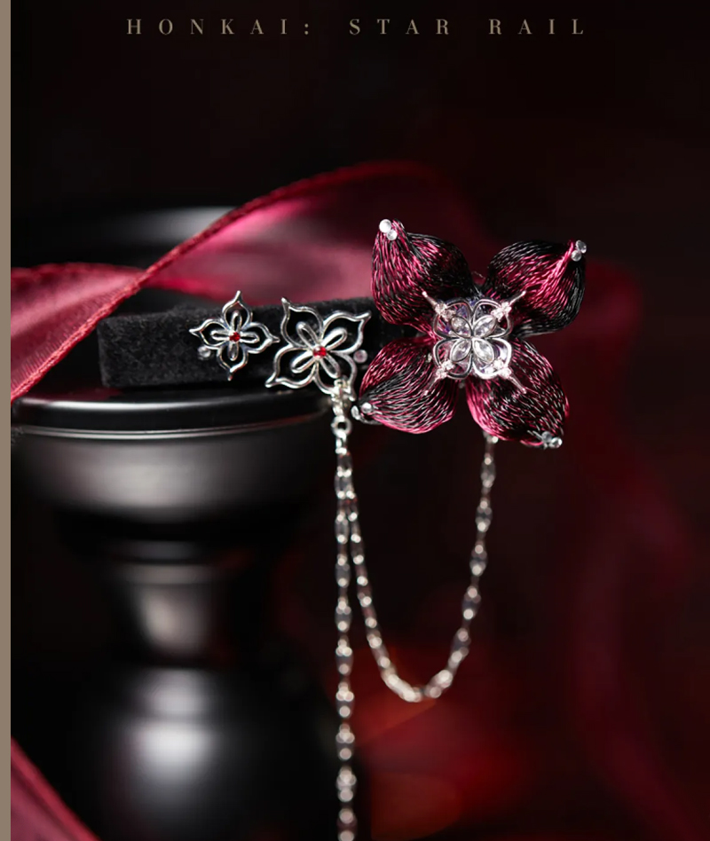 [Official Merch] HSR Evernight Impression Hair Clip & Brooch Set