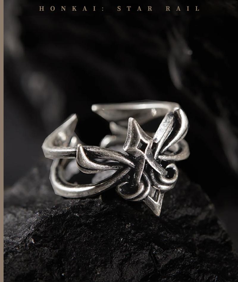 313-[Copy][Official Merch] HSR Aventurine Impression Ring Set