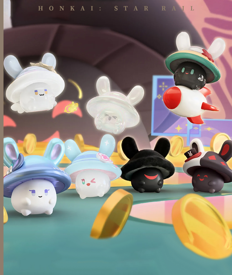 466-[Copy][Official Merch] Honkai: Star Rail Bunny Mushroom & Mushroom Bunny Series Plush Scrunchie