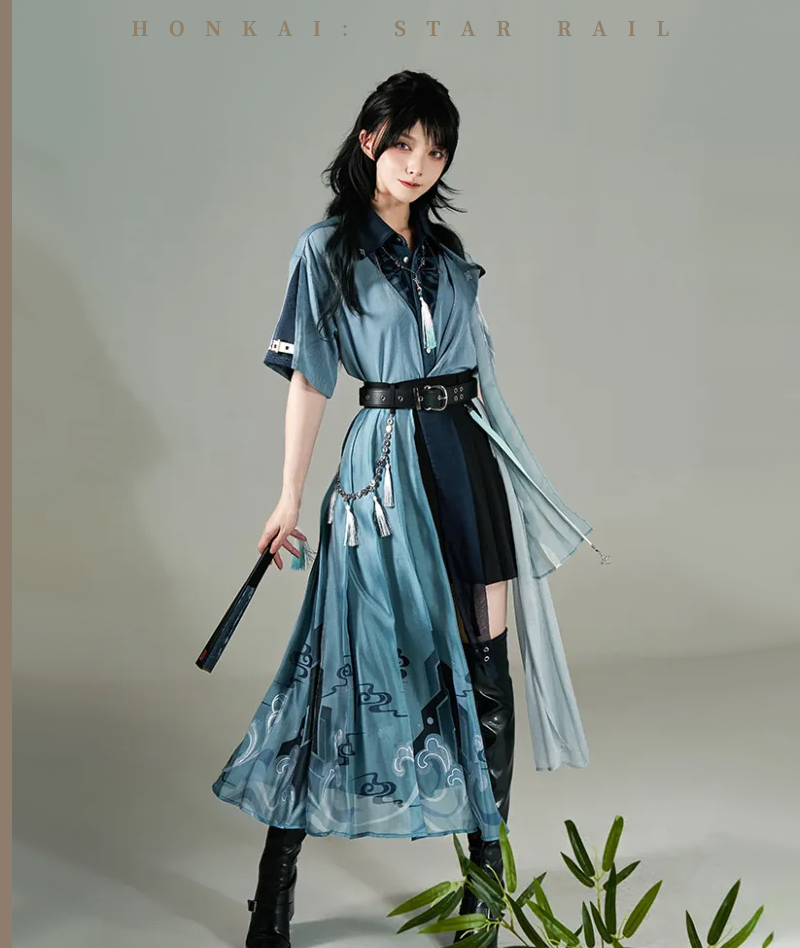 376-[Copy][Official Merch] Honkai Star Rail Feixiao Impression Folding fan