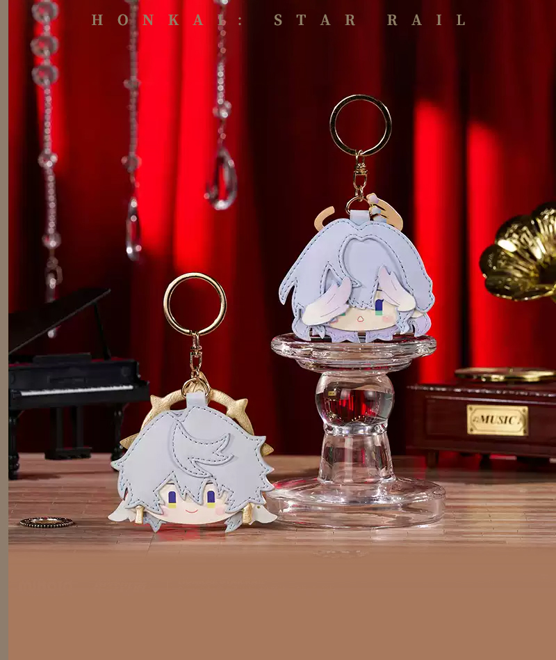 [Official Merch] HSR PU Leather Keychain Charm Big Head Series