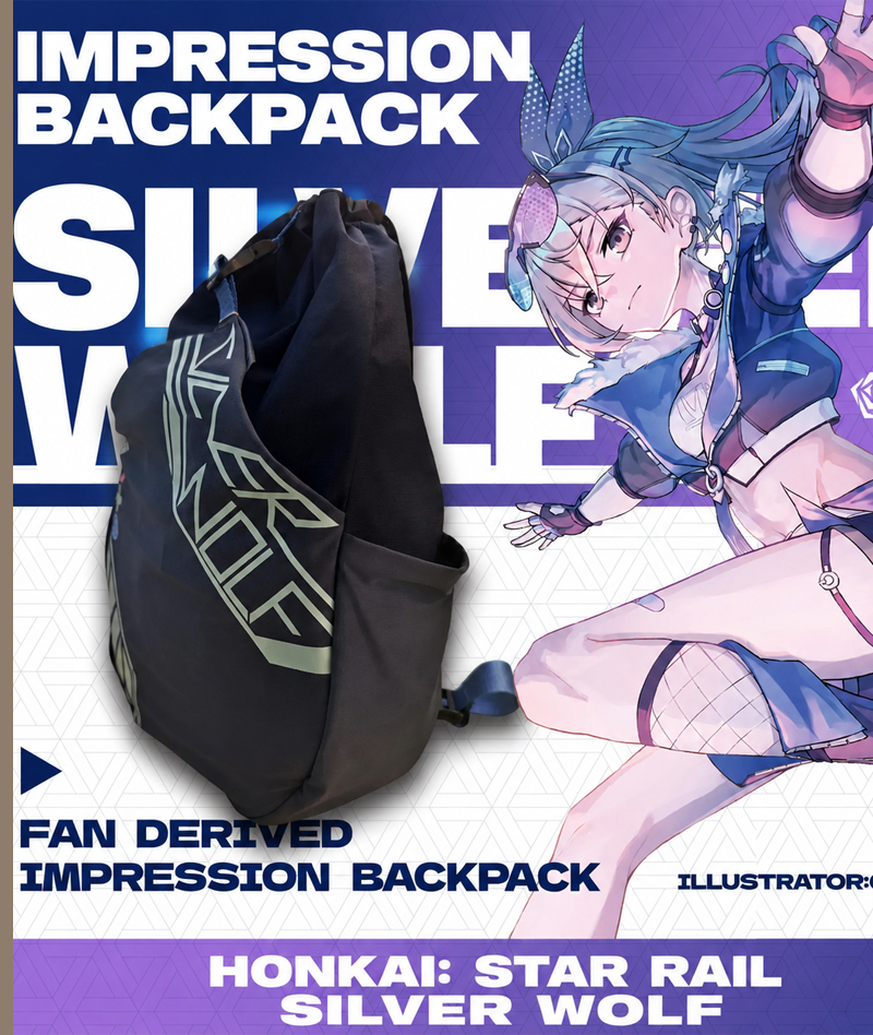 Honkai: Star Rail Firefly & Silver Wolf Impression Sling Backpack