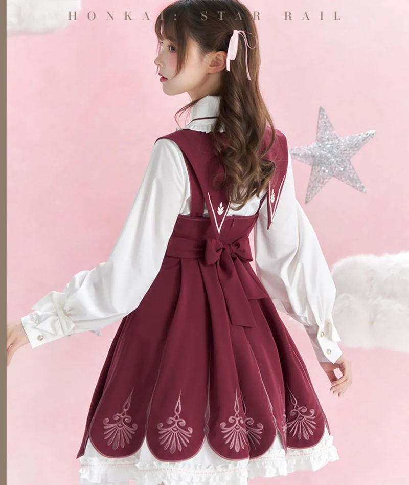 [Official Merch] Honkai Star Rail Hyacine Impression Suspender skirt