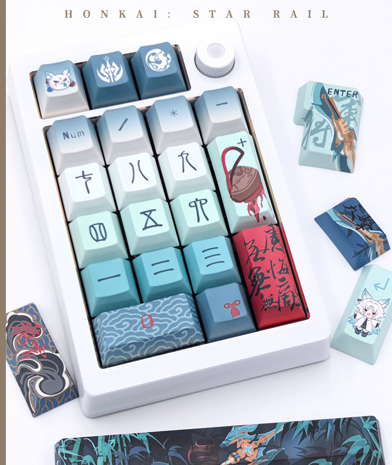 HSR Feixiao Keycap Set PBT Keyboard Caps Cherry Profile
