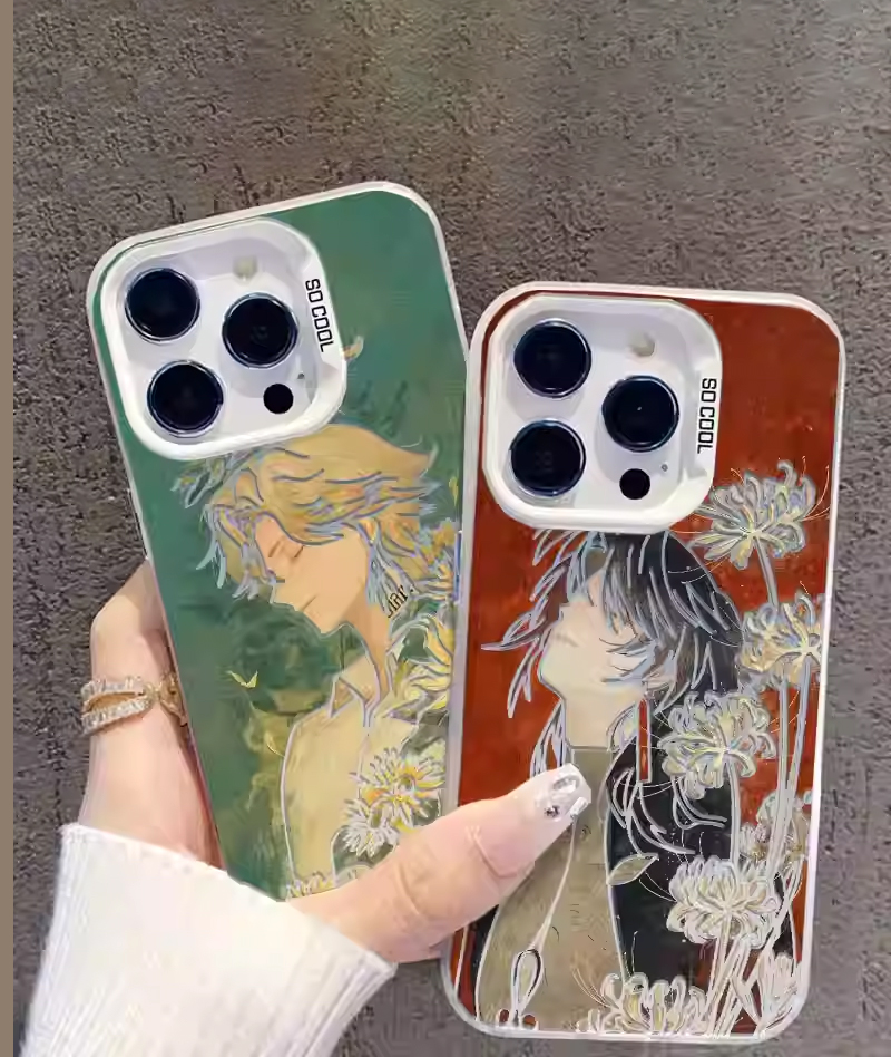 Honkai: Star Rail Jing Yuan & Feixiao Phone Case Iridescent Oil Paint Style