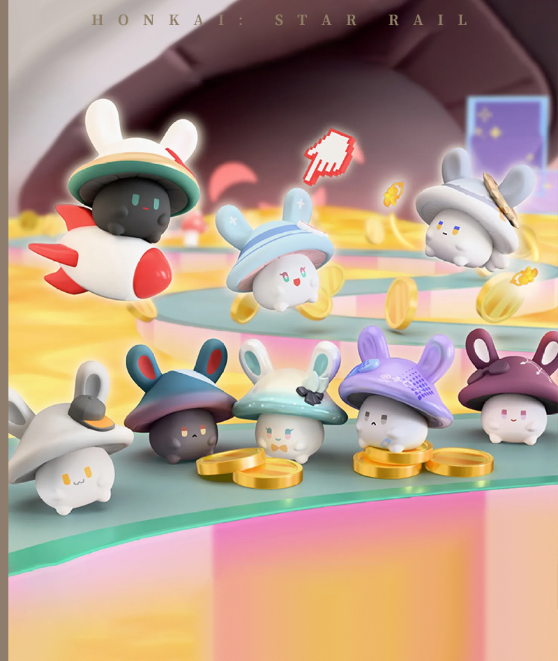 466-[Copy][Official Merch] Honkai: Star Rail Bunny Mushroom & Mushroom Bunny Series Plush Scrunchie