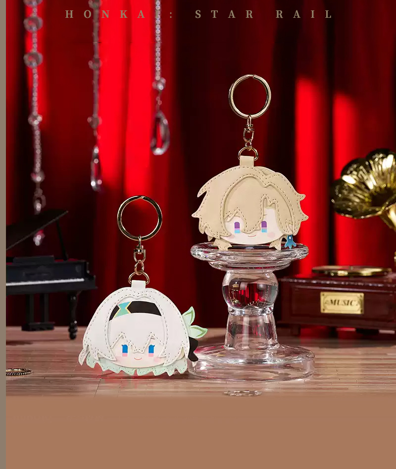 [Official Merch] HSR PU Leather Keychain Charm Big Head Series