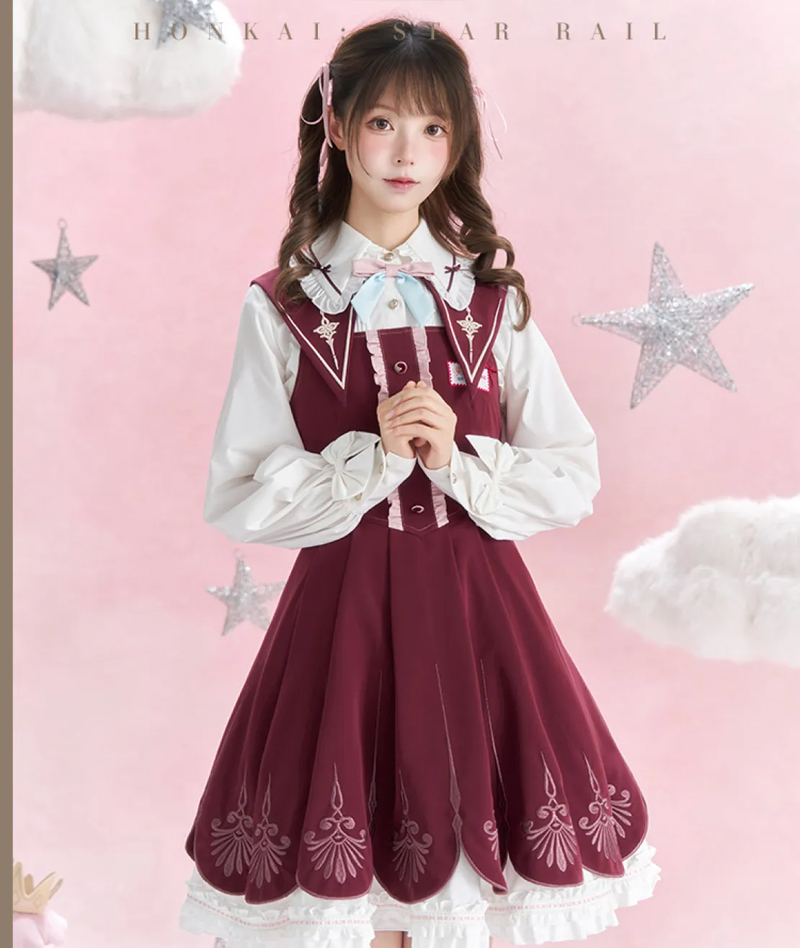 [Official Merch] Honkai Star Rail Hyacine Impression Suspender skirt