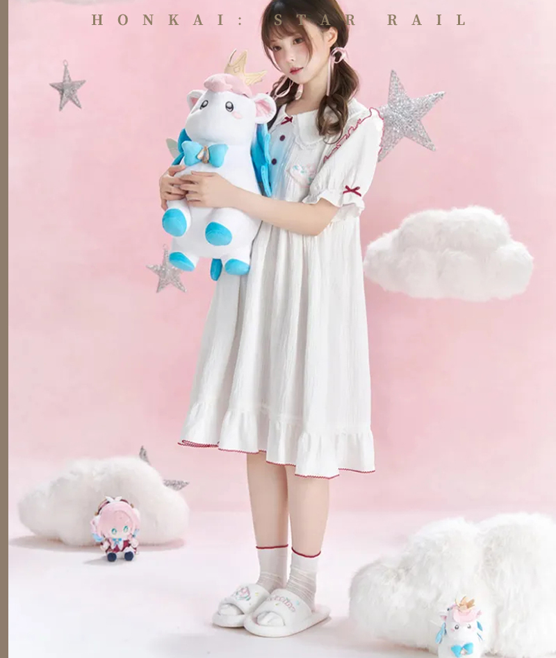[Official Merch] Honkai Star Rail Hyacine Impression Plush Slippers