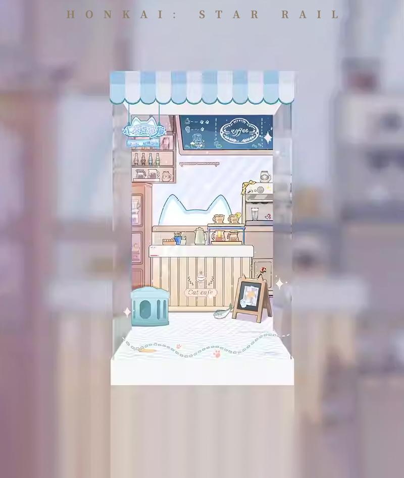 [Official Merch] HSR Chibi Cat Series Scale Figure Display Box