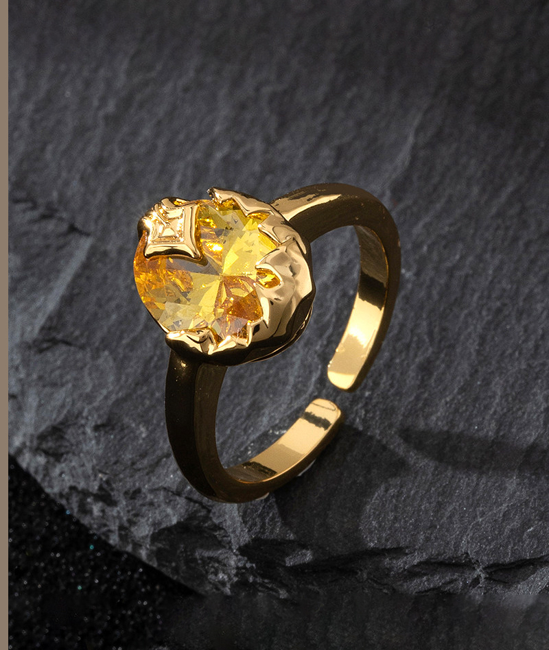 Honkai: Star Rail "The Ten Stonehearts" Aventurine & Topaz Cornerstone Ring 