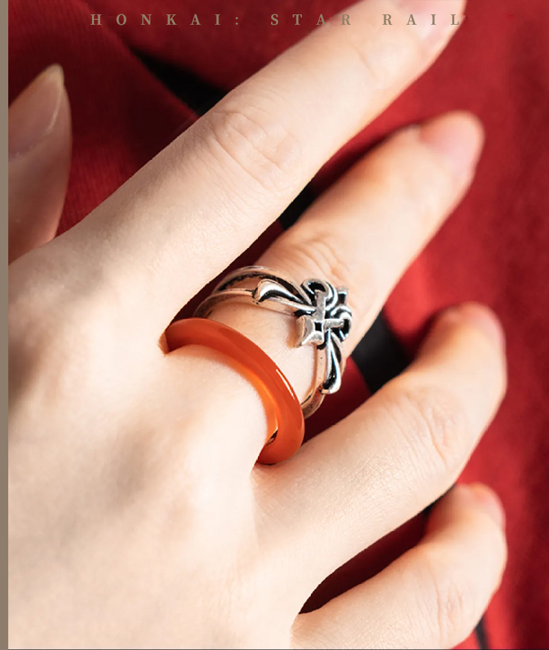 313-[Copy][Official Merch] HSR Aventurine Impression Ring Set
