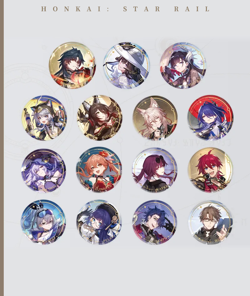 139-[Copy]HSR Cyrene Collection: Love Badge, Stand & Metal Bookmark