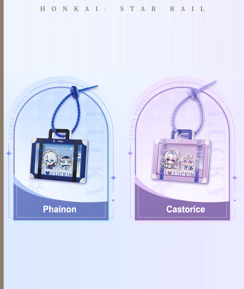Official HSR x Luckin Coffee Collab Merch: Phainon & Castorice Badge & Cold Color-Changing Cup