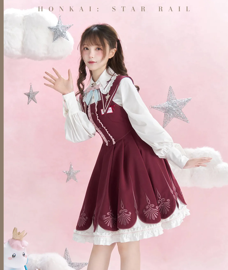 [Official Merch] Honkai Star Rail Hyacine Impression Suspender skirt