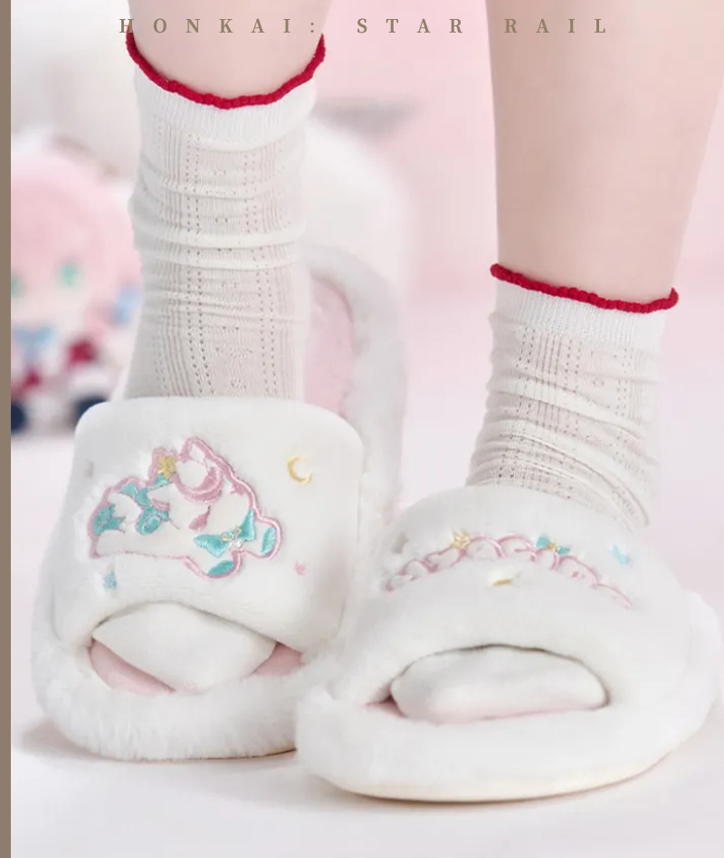 [Official Merch] Honkai Star Rail Hyacine Impression Plush Slippers