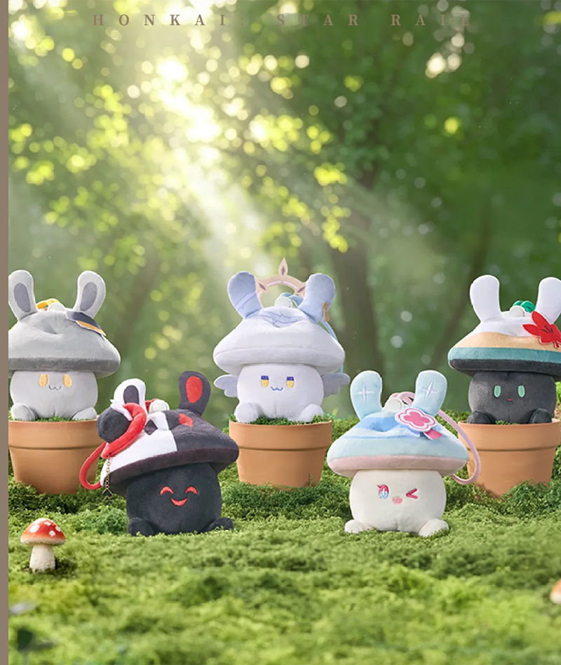 [Official Merch] Honkai: Star Rail Bunny Mushroom & Mushroom Bunny Series Plush Earphone Pouch