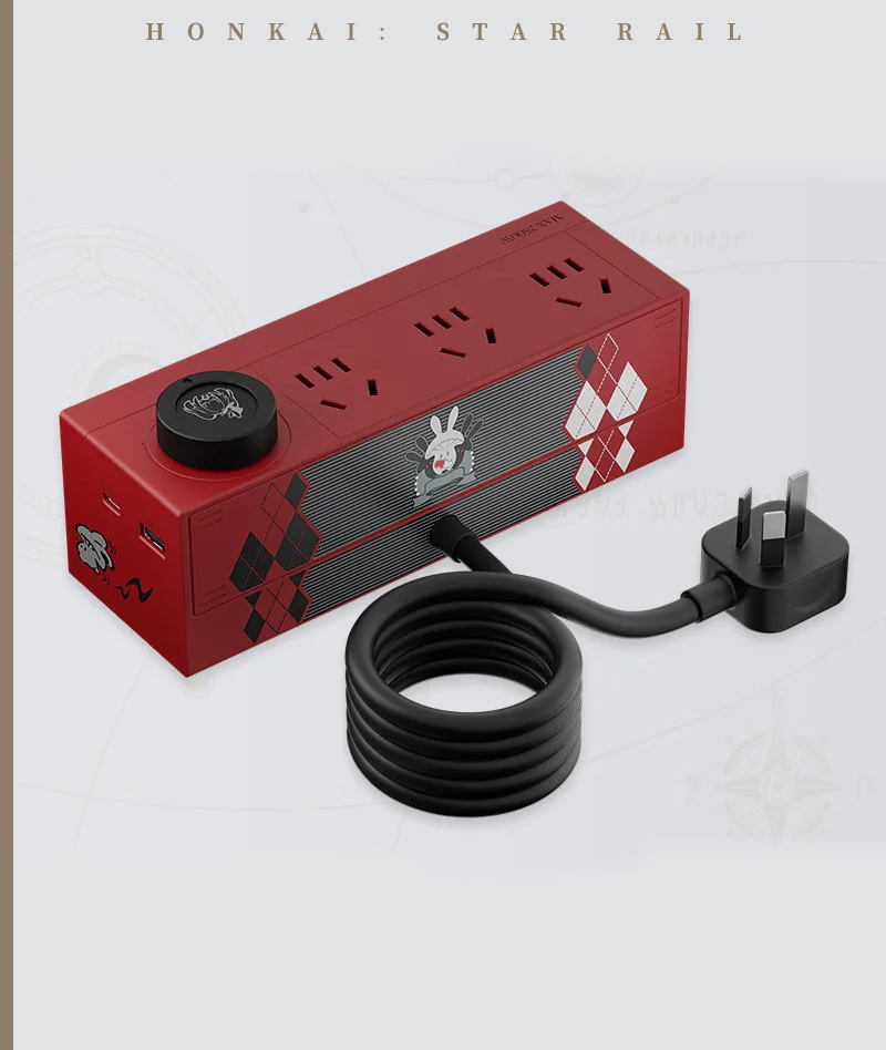 [Official Merch] Honkai: Star Rail Sparxie & Sparkle Series 36W GaN Lighted Power Strip