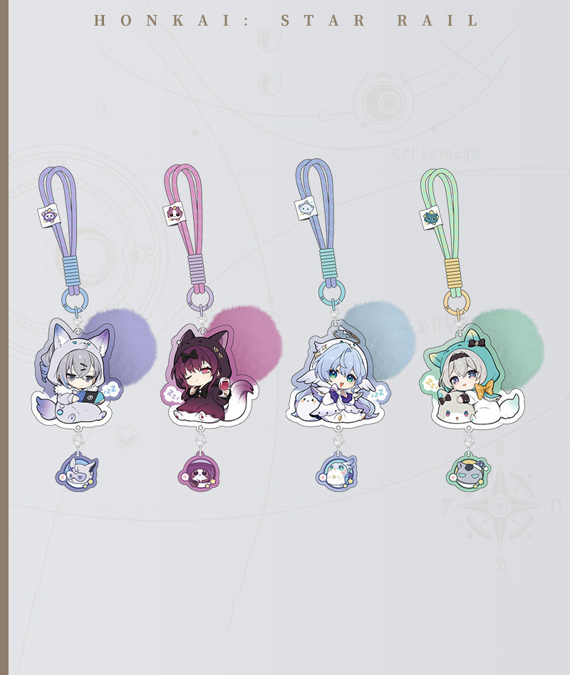 [Official Merch] Honkai: Star Rail Chibi Keychains - Girls Dormitory Series