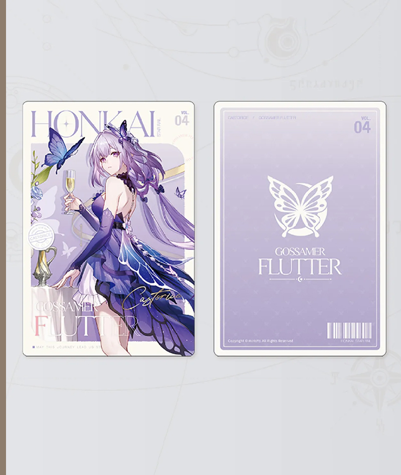 [Official Merch] HSR Castorice Badge & Stand 'Gossamer Flutter' Series