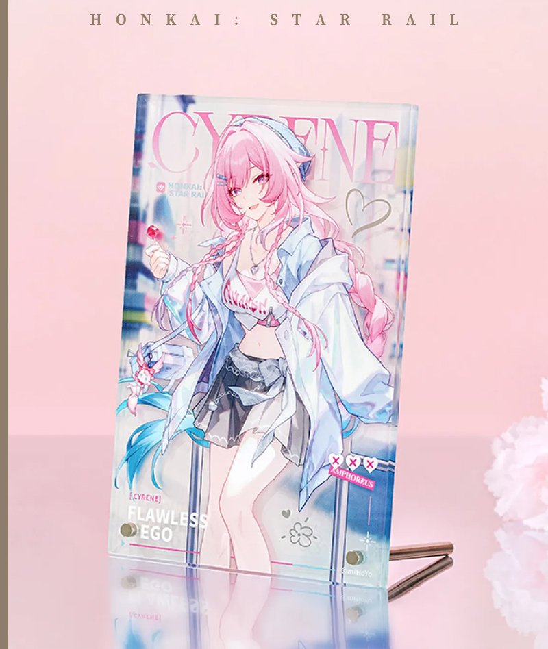 [Official Merch] Honkai: Star Rail Cyrene Badge & Plush Charm - Holiday Ver.