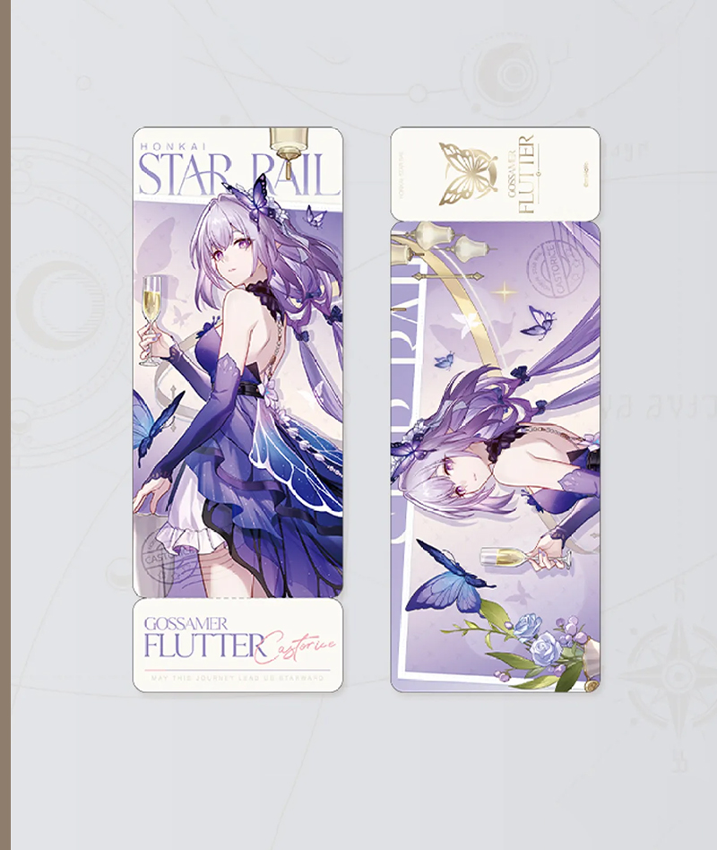[Official Merch] HSR Castorice Badge & Stand 'Gossamer Flutter' Series