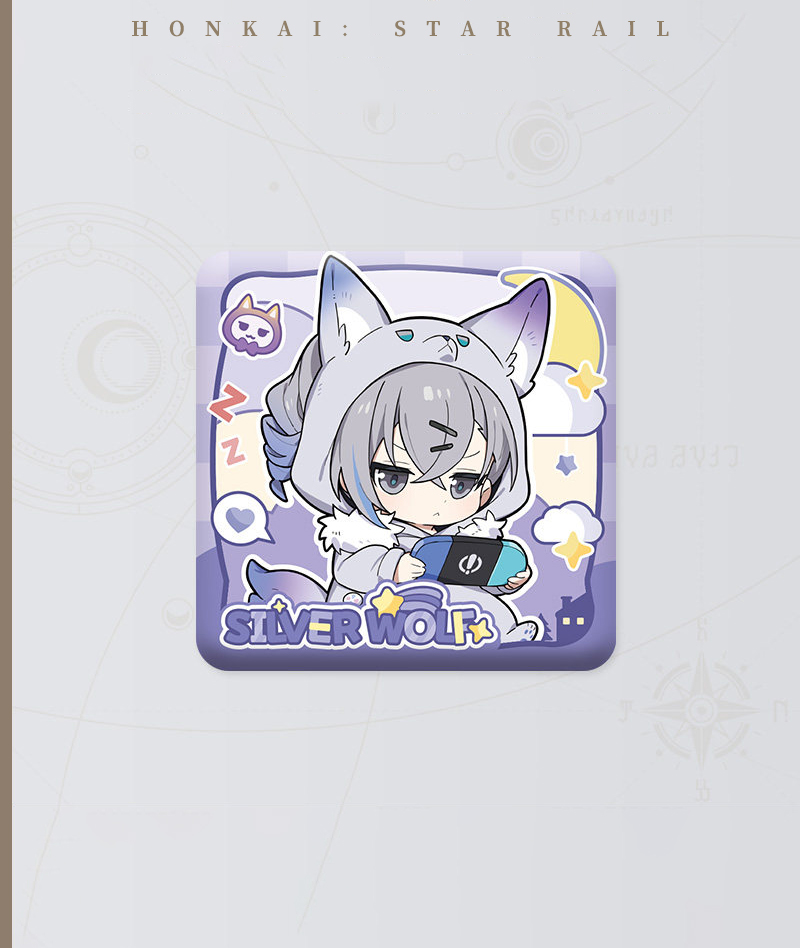 [Official Merch] Honkai: Star Rail Chibi Square Badge - Girls Dormitory Series