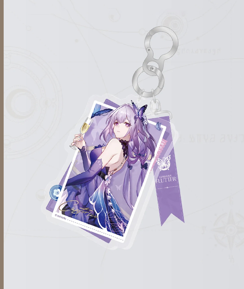 [Official Merch] HSR Castorice Badge & Stand 'Gossamer Flutter' Series
