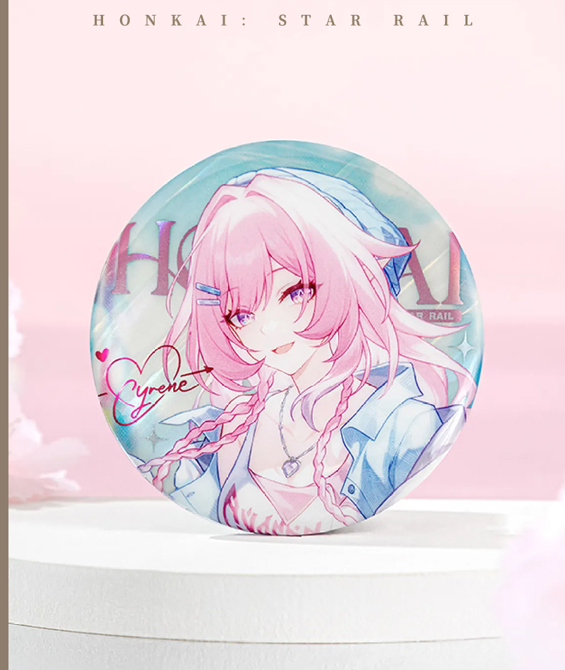 [Official Merch] Honkai: Star Rail Cyrene Badge & Plush Charm - Holiday Ver.