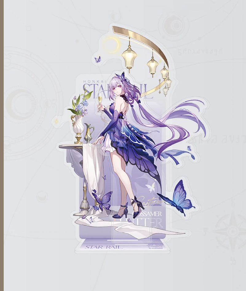 [Official Merch] HSR Castorice Badge & Stand 'Gossamer Flutter' Series